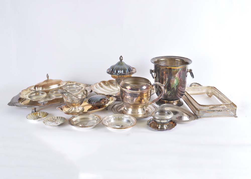 Large Assortment of Silverplate