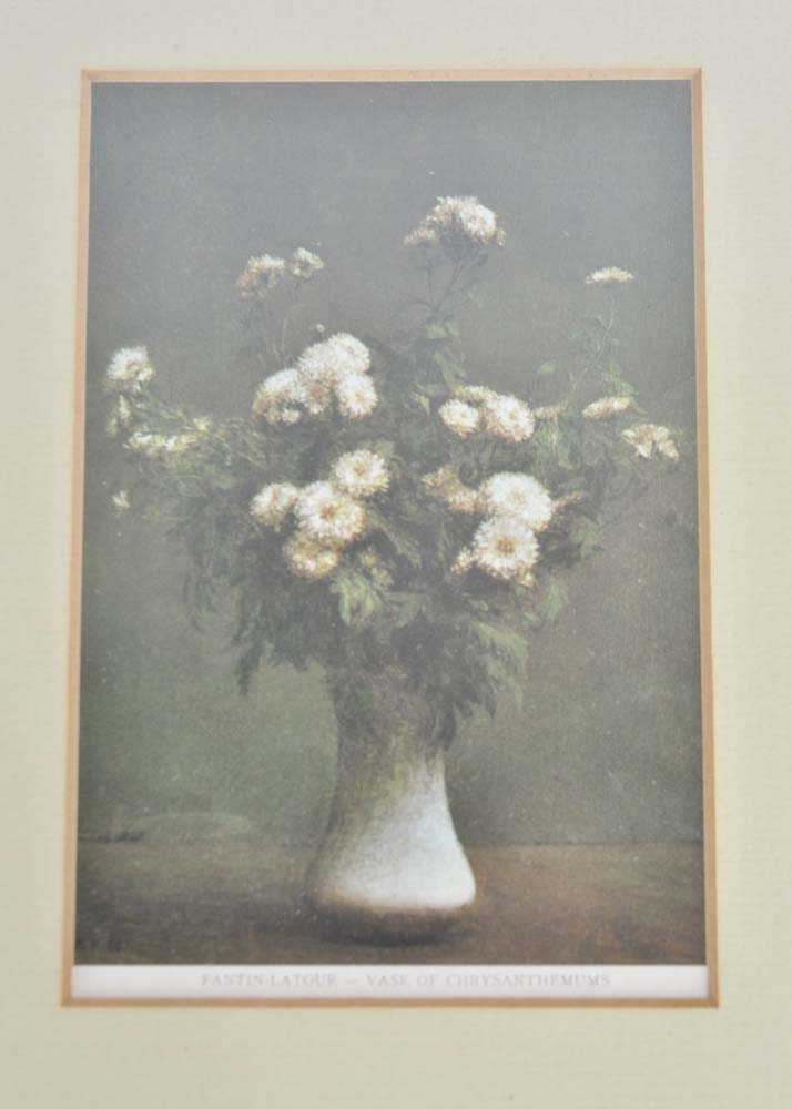 Vase of Chrysanthemums by Fantin-Latour Offset Lithograph