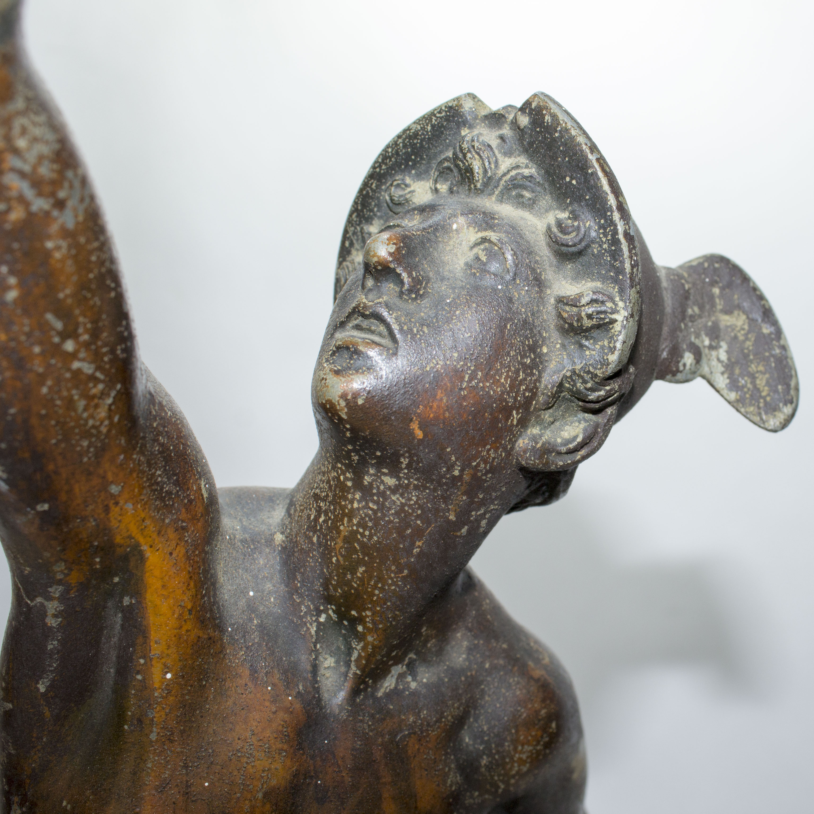 Vintage Newel Post Lamp Mercury Carrying Flame