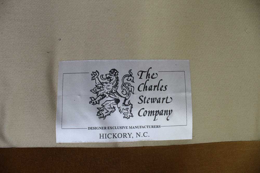 Gold Velvet Sofa by Charles Stewart Company