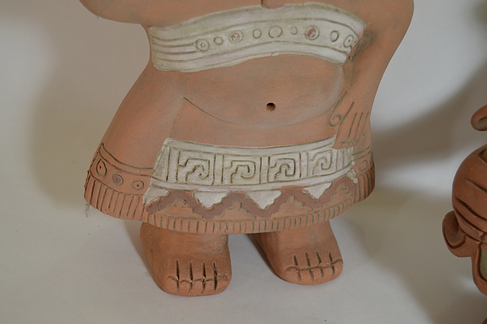 Mexican Aztec Style Pottery Figurines