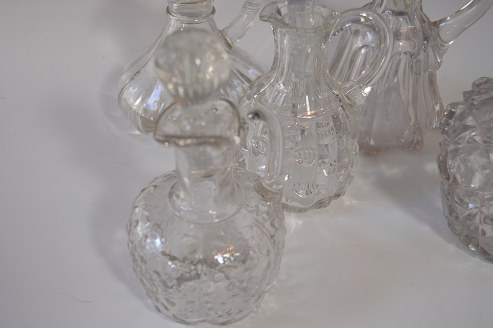 Vintage Pressed Glass and EAPG Cruet Collection