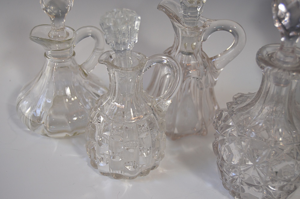 Vintage Pressed Glass and EAPG Cruet Collection