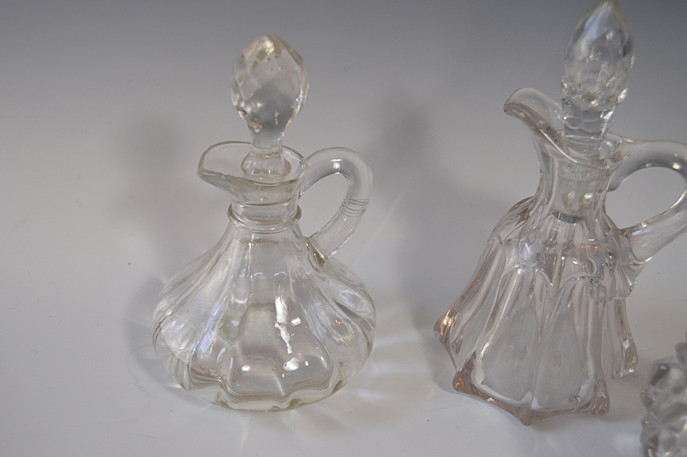 Vintage Pressed Glass and EAPG Cruet Collection