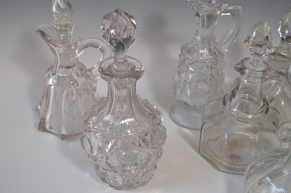 Vintage Pressed Glass and EAPG Cruet Collection