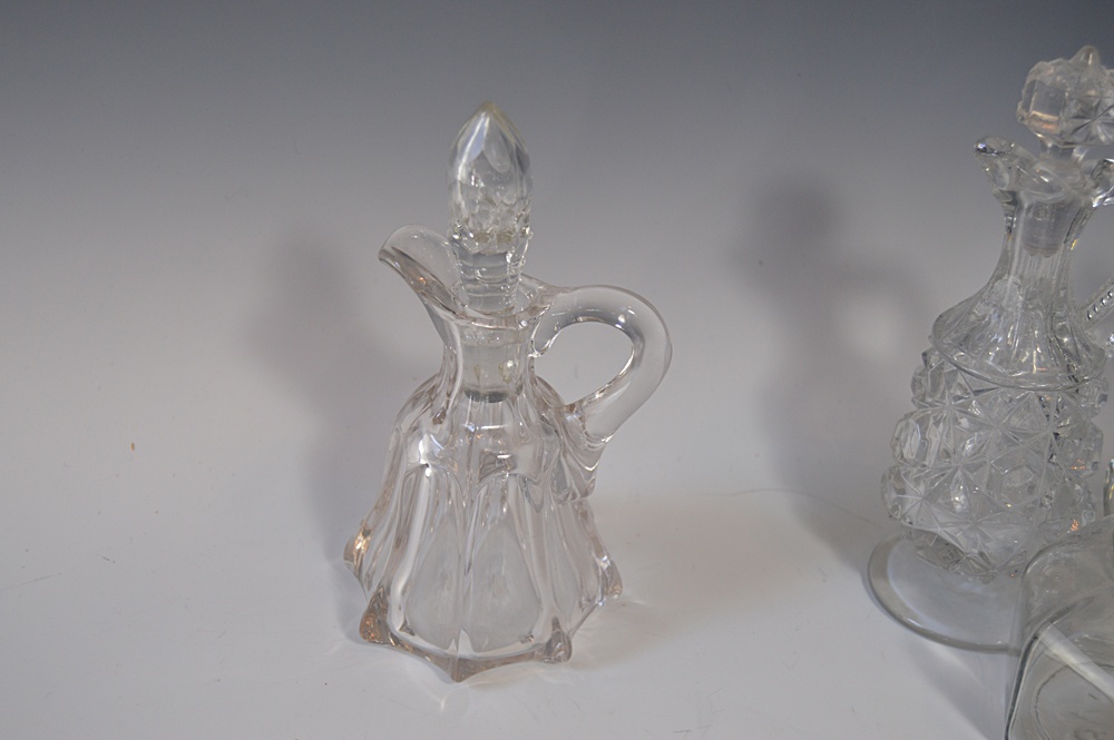 Vintage Pressed Glass and EAPG Cruet Collection