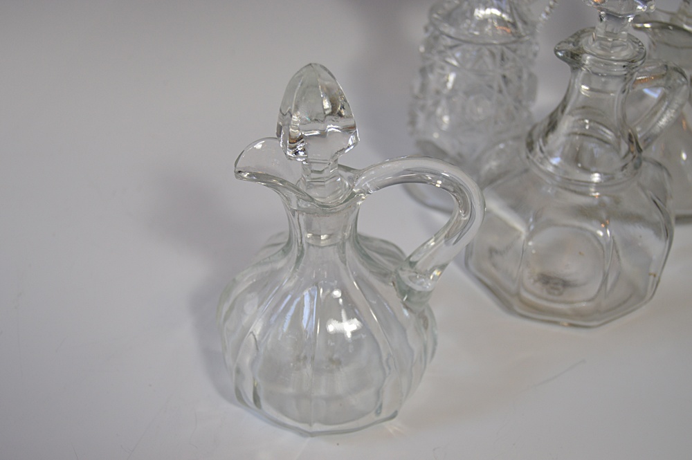 Vintage Pressed Glass and EAPG Cruet Collection