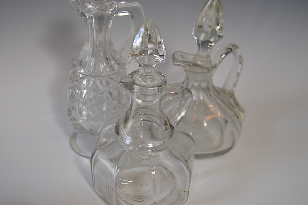 Vintage Pressed Glass and EAPG Cruet Collection