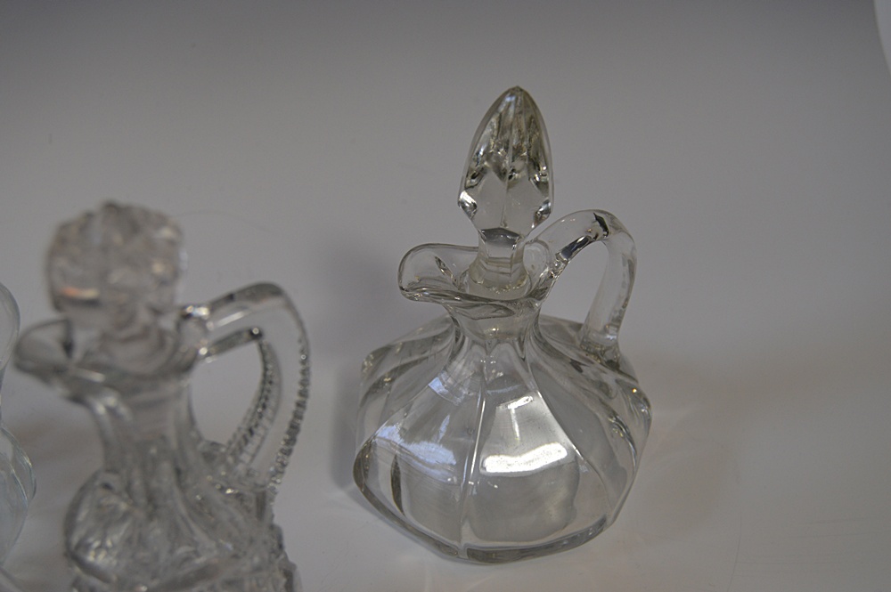Vintage Pressed Glass and EAPG Cruet Collection