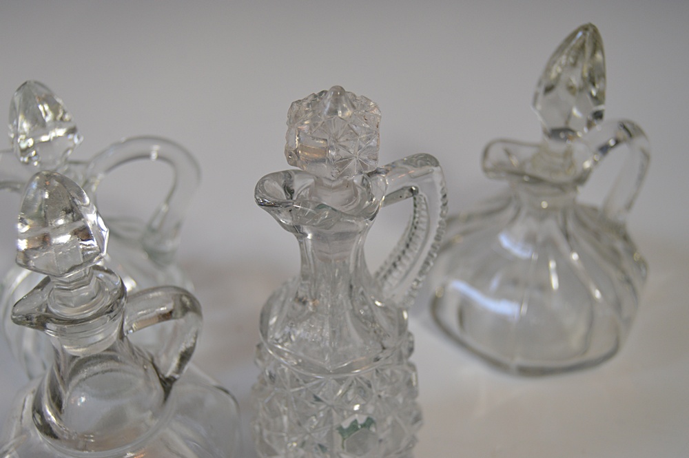 Vintage Pressed Glass and EAPG Cruet Collection