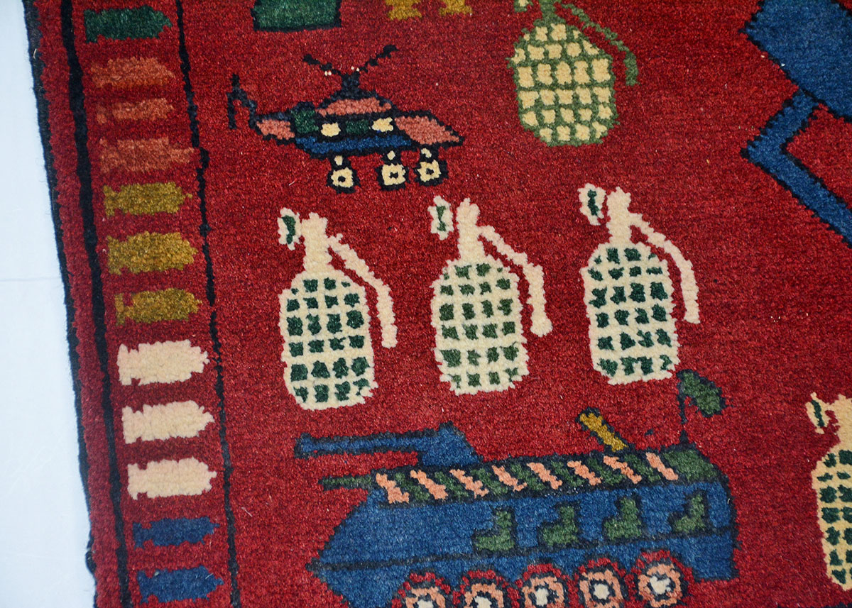 Handmade "Death of Russia" War Rug From Afghanistan