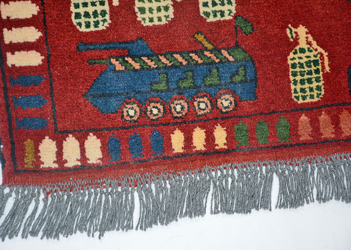 Handmade "Death of Russia" War Rug From Afghanistan