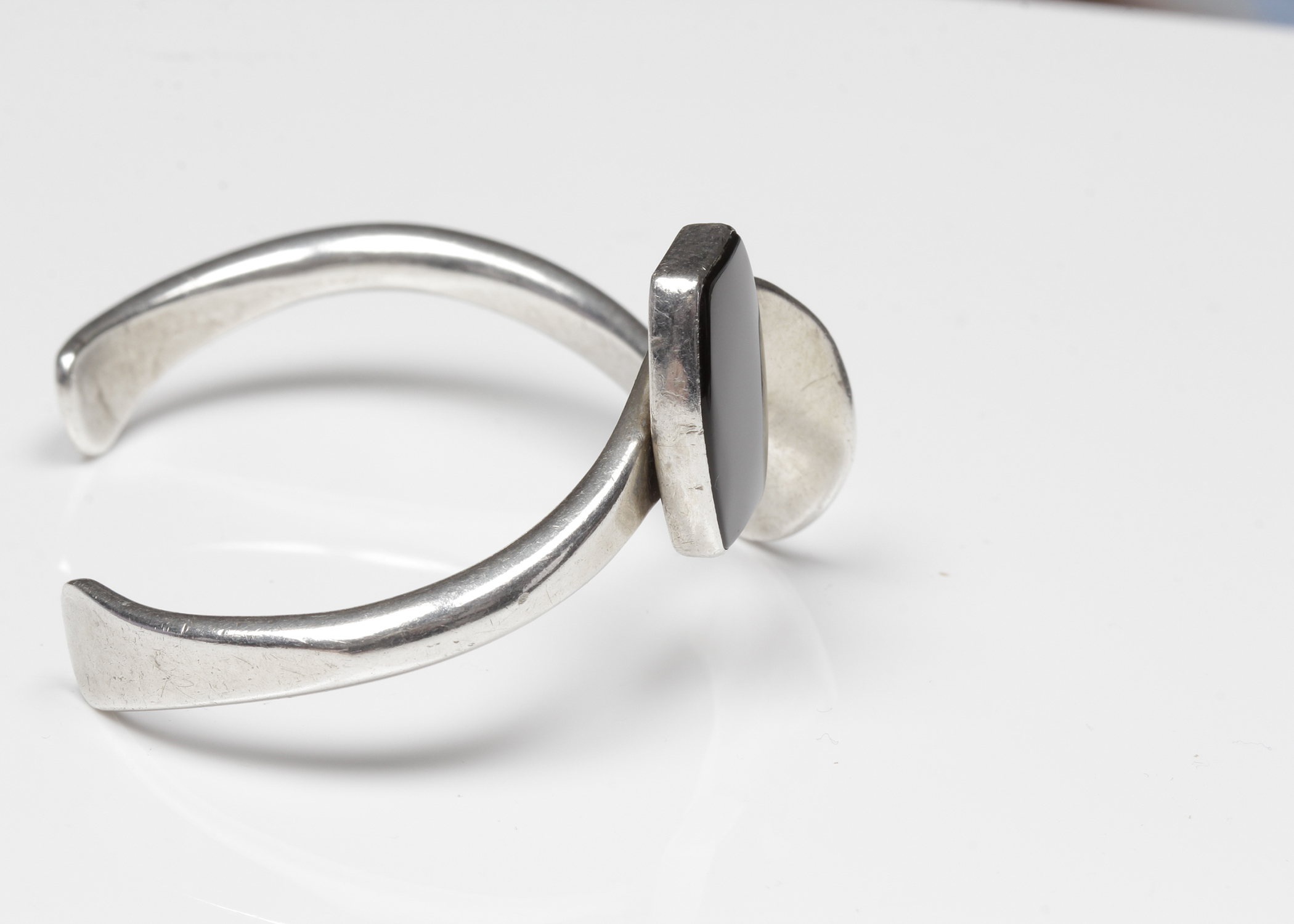 Sterling Silver Onyx Cuff