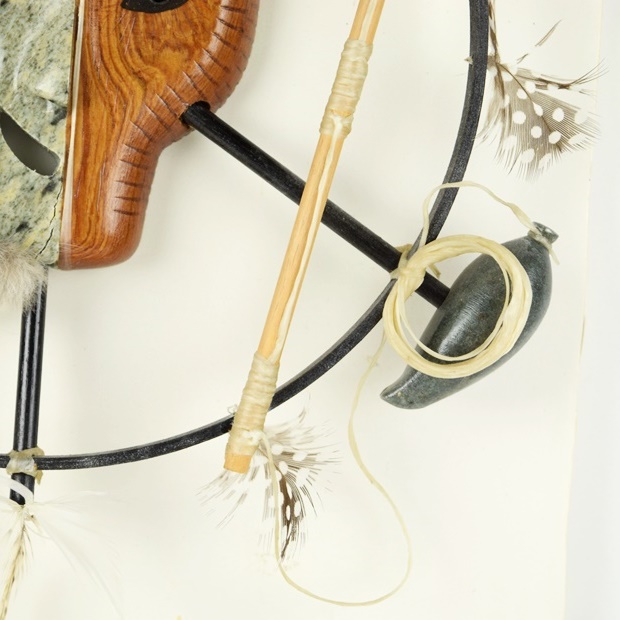 Contemporary Inuit Wall Plaque in Mixed Medium