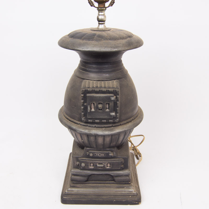Vintage Cast Iron Stove Lamp