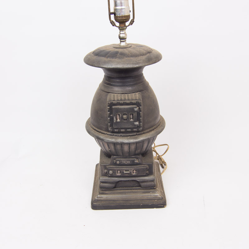 Vintage Cast Iron Stove Lamp