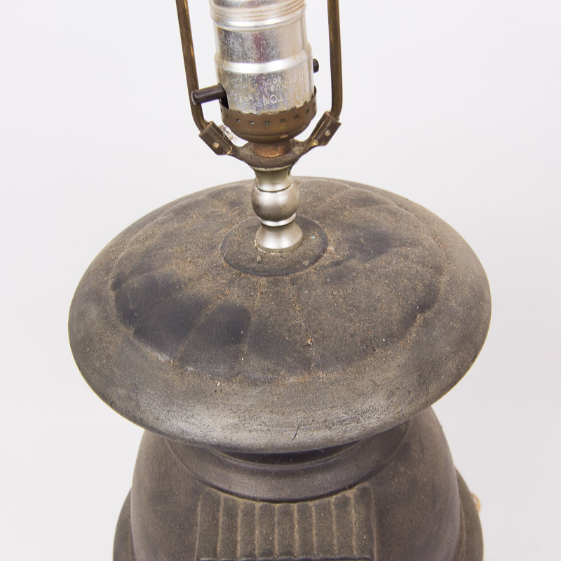 Vintage Cast Iron Stove Lamp