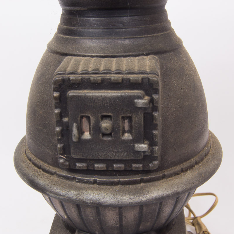 Vintage Cast Iron Stove Lamp
