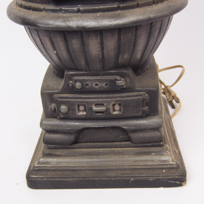 Vintage Cast Iron Stove Lamp