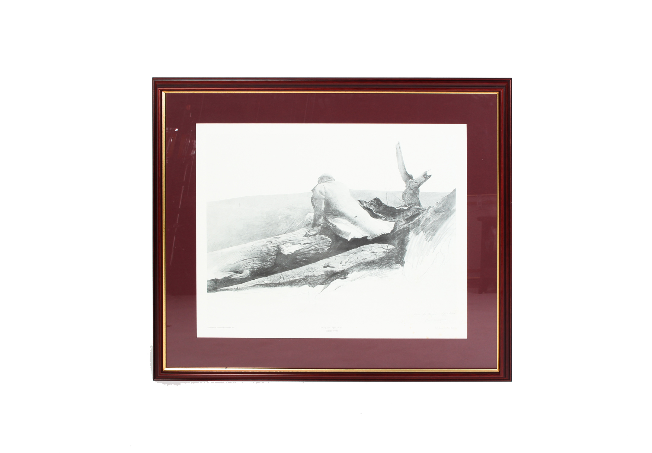 Andrew Wyeth 'Study For April Wind' Framed Lithograph