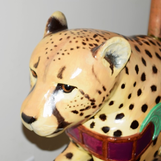 Carousel Cheetah Hand Crafted and Painted by Carousel Magic in Mansfield, Ohio