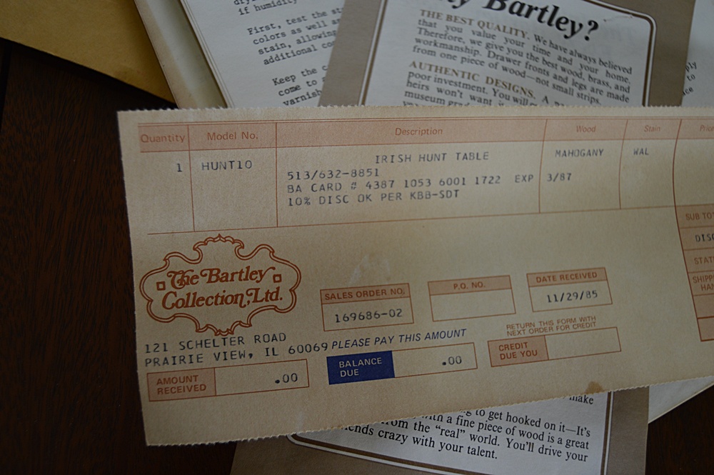 The Bartley Collection Mahogany Irish Hunt Table