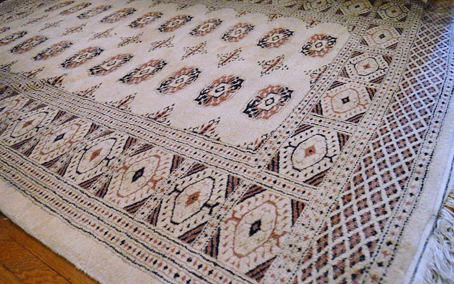 Hand-Knotted Wool Bokhara Rug