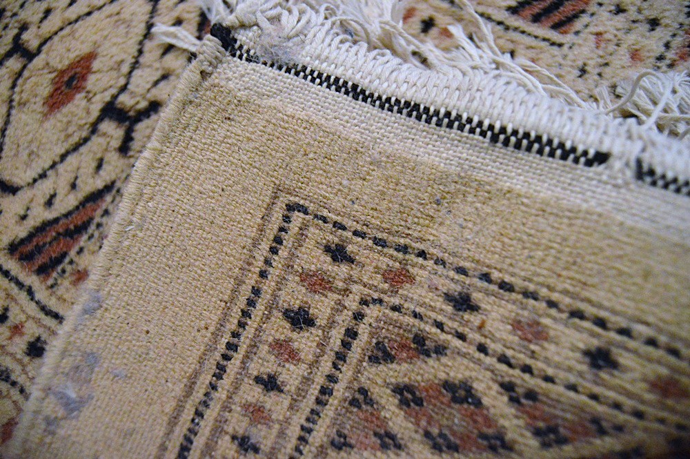 Hand-Knotted Wool Bokhara Rug