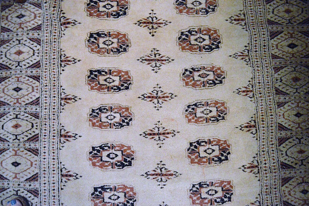 Hand-Knotted Wool Bokhara Rug