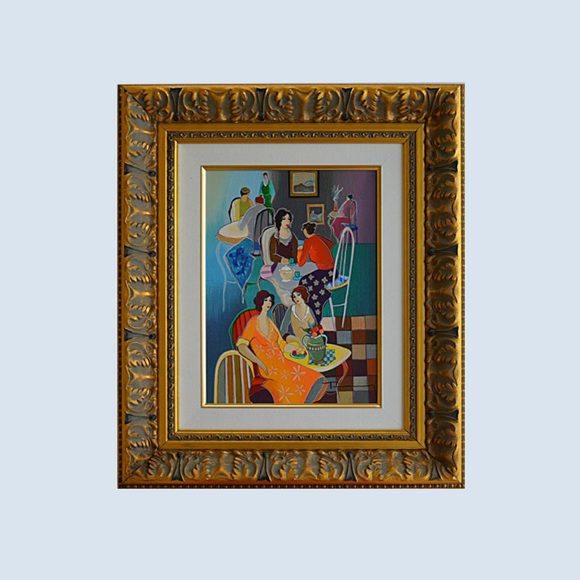 Signed Itzchak Tarkay Serigraph on Canvas