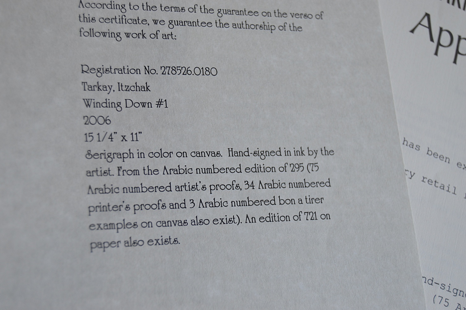 Signed Itzchak Tarkay Serigraph on Canvas