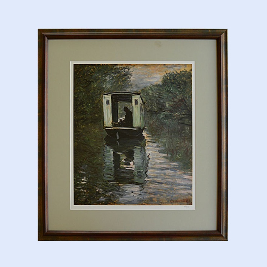 Limited Edition Print After "The Boat Studio" by Monet
