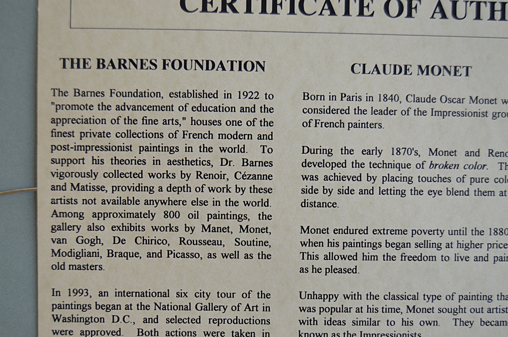 Limited Edition Print After "The Boat Studio" by Monet