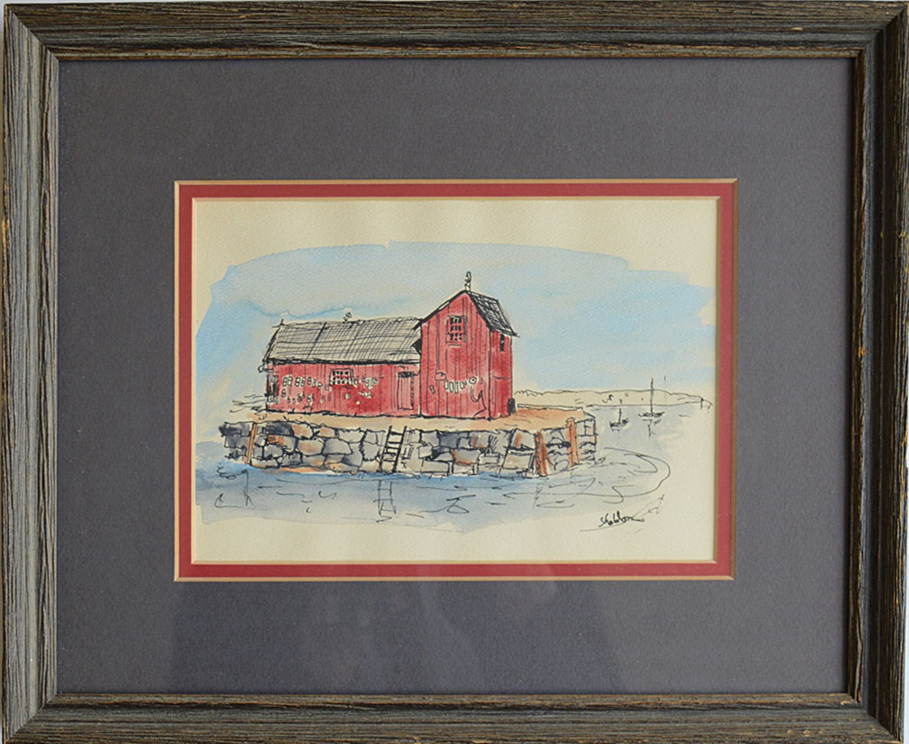 Pair of Original Signed Coastal Watercolors