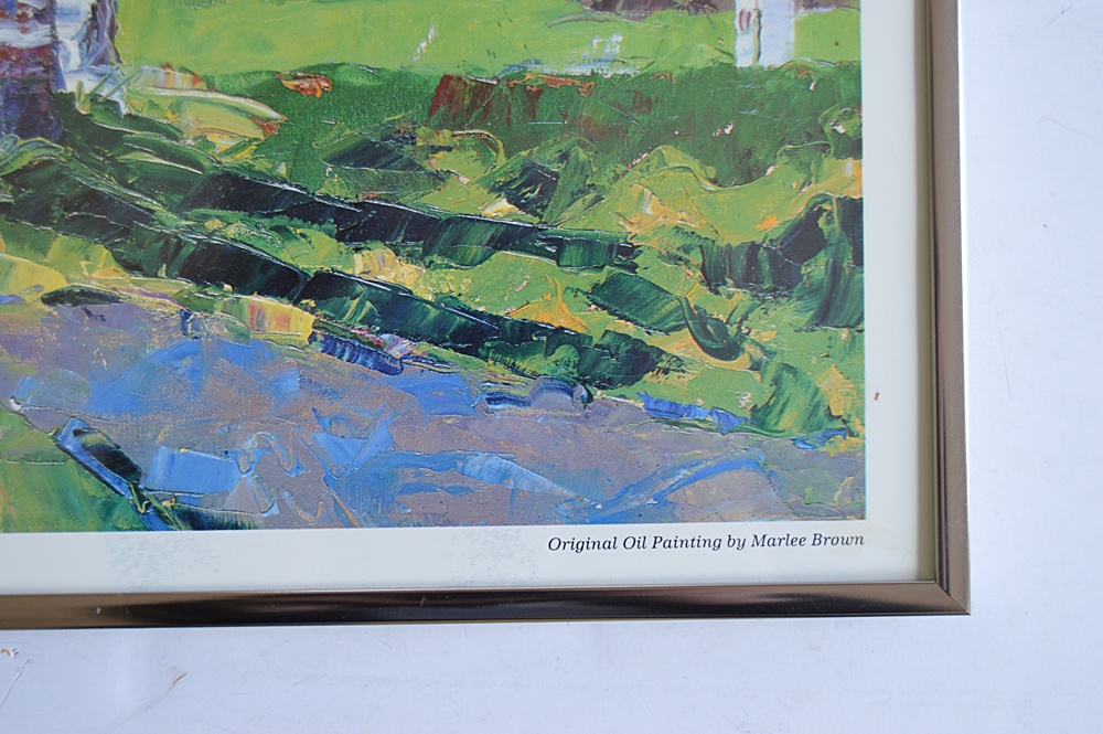 Six Framed Mackinac Island Posters