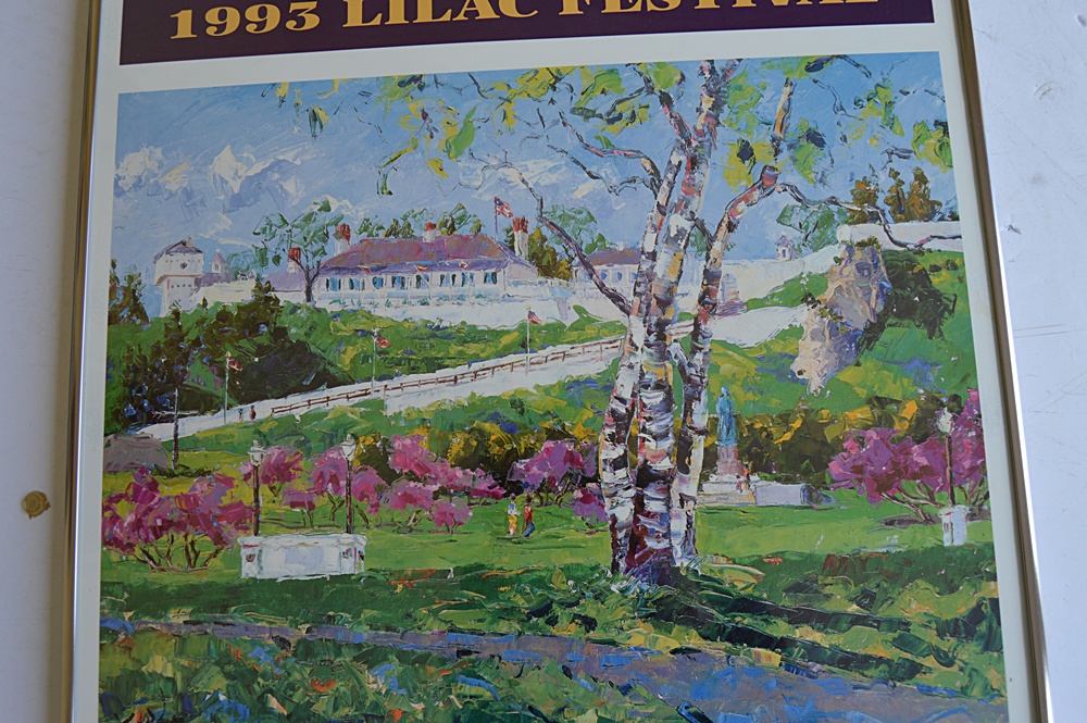 Six Framed Mackinac Island Posters