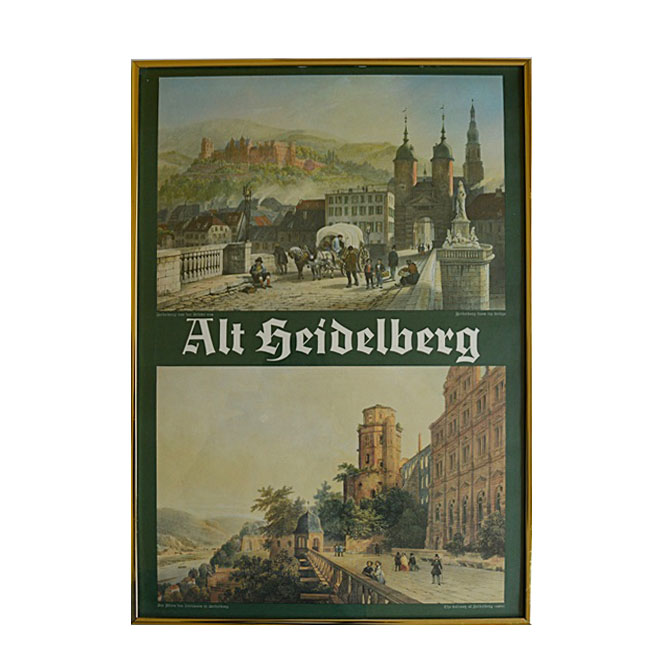 Framed "Alt Heidelberg" Poster