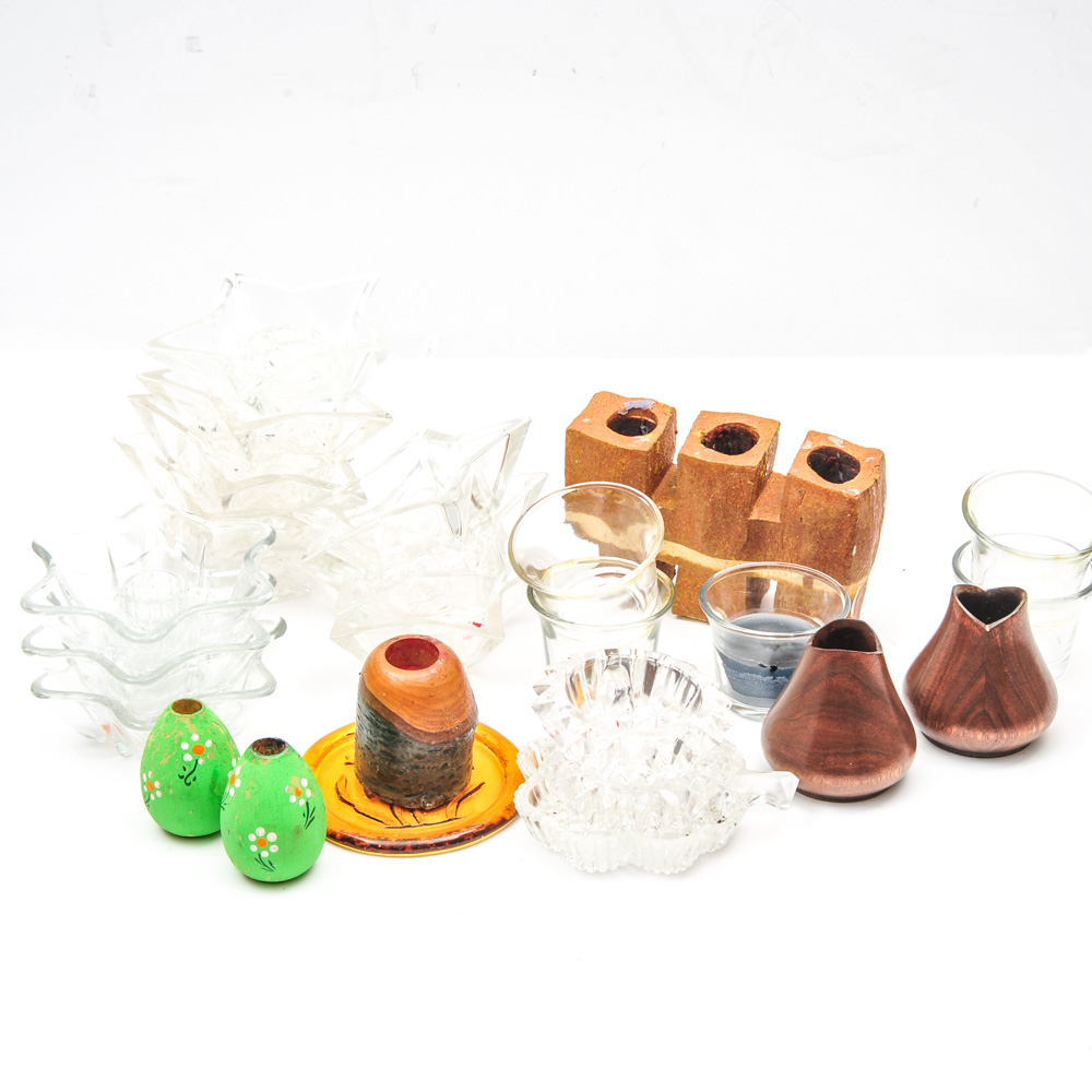 Grouping of Delicate Candle Holders