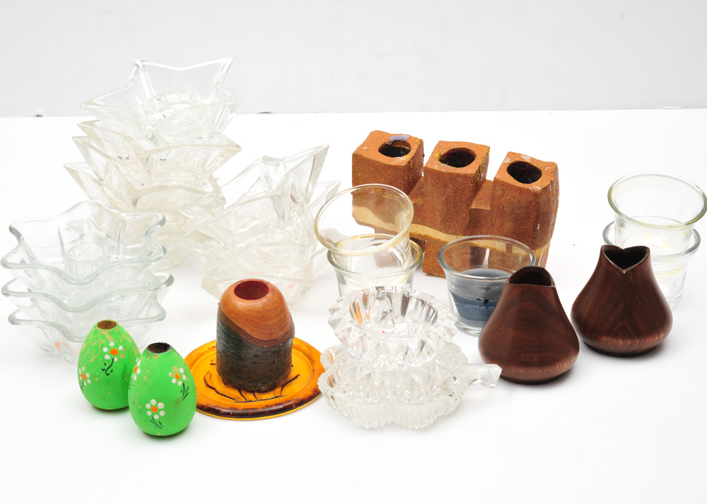 Grouping of Delicate Candle Holders