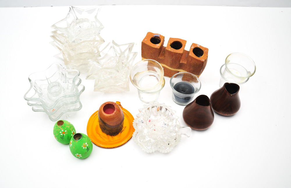 Grouping of Delicate Candle Holders