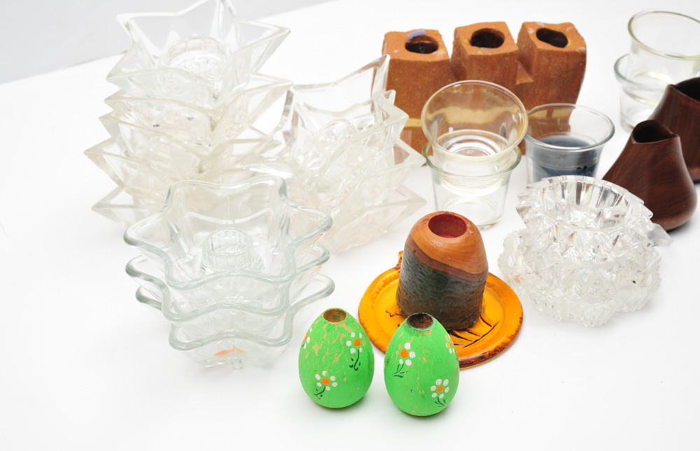Grouping of Delicate Candle Holders