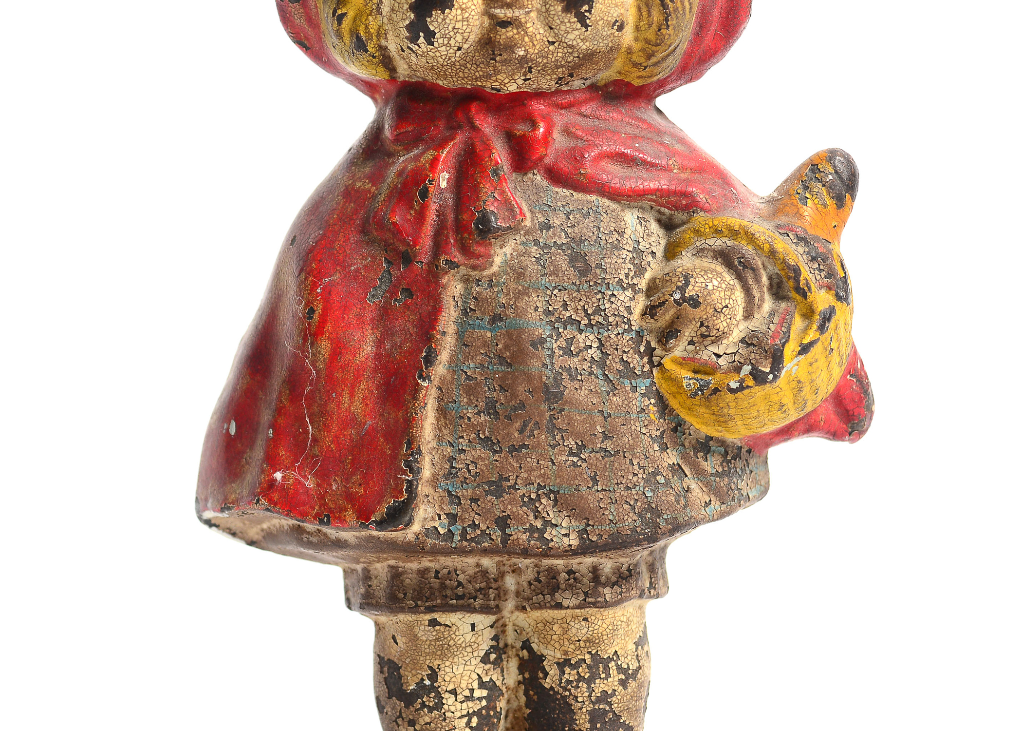 Antique Cast Iron Little Red Riding Hood Doorstopper