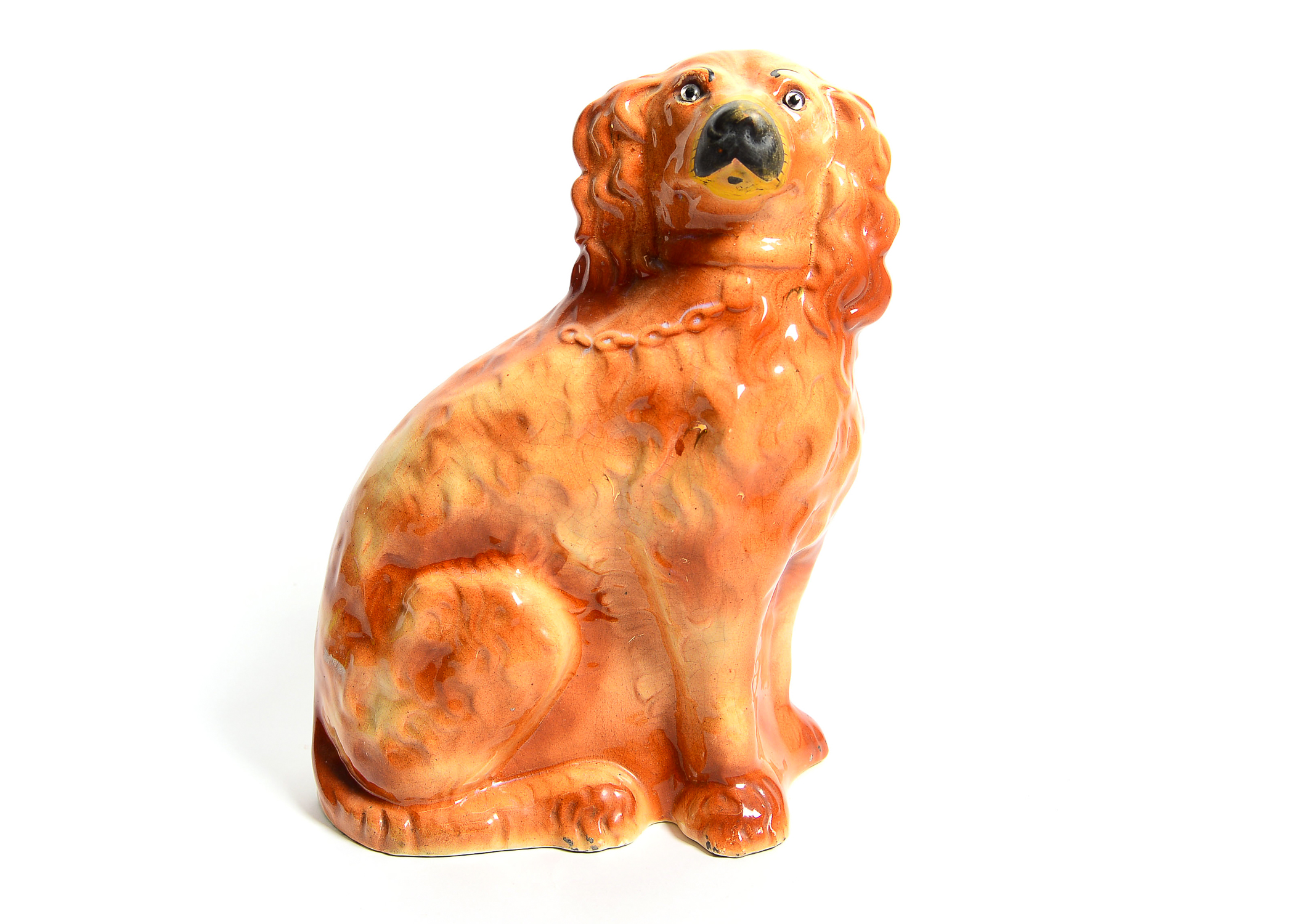 Porcelain Replica Staffordshire Dog Figurine