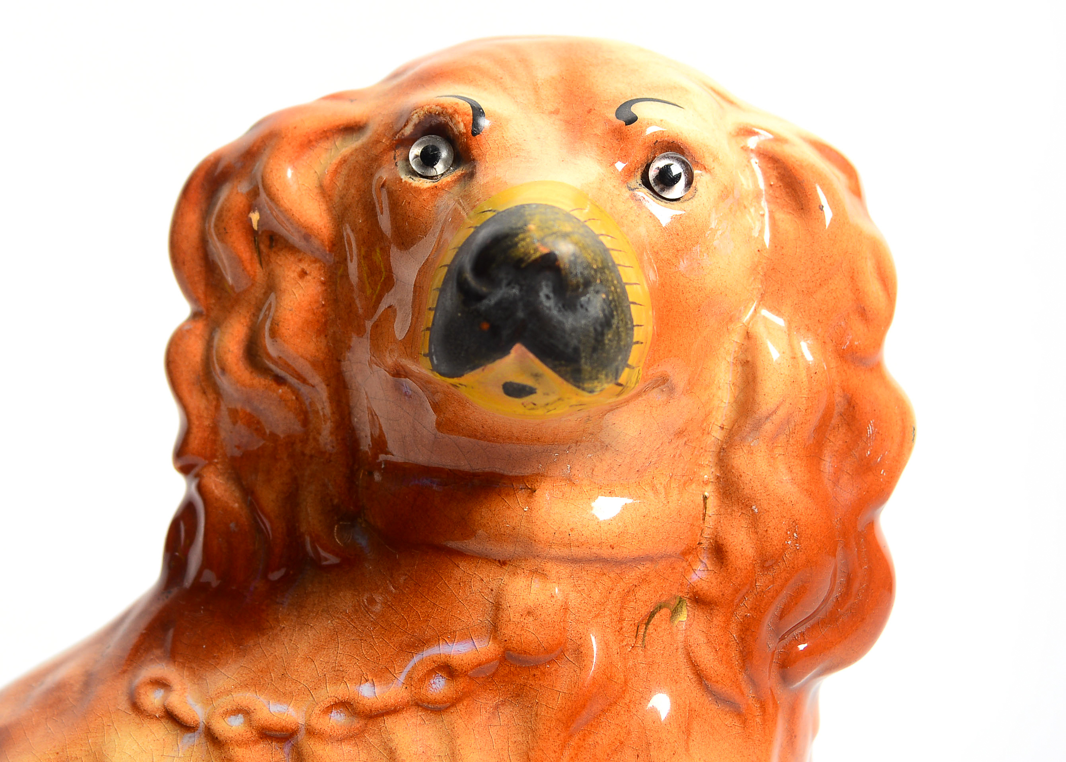 Porcelain Replica Staffordshire Dog Figurine