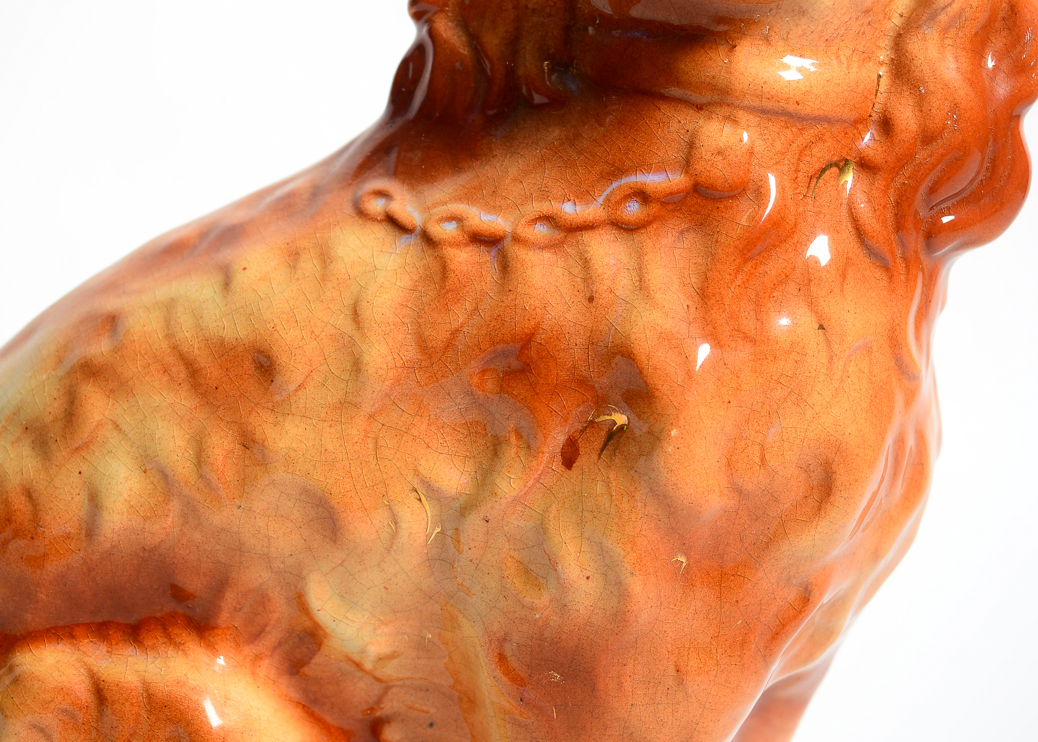 Porcelain Replica Staffordshire Dog Figurine