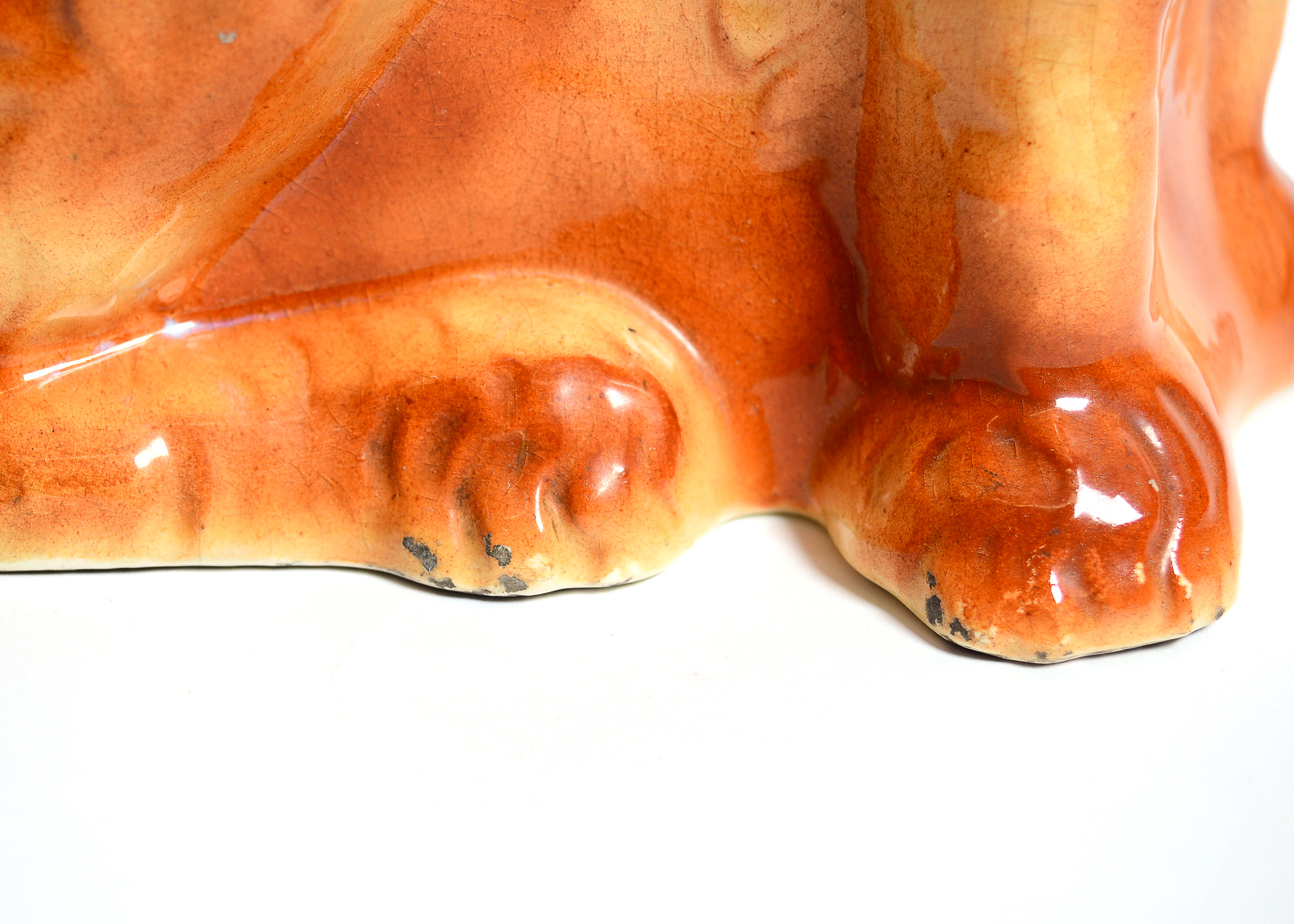 Porcelain Replica Staffordshire Dog Figurine