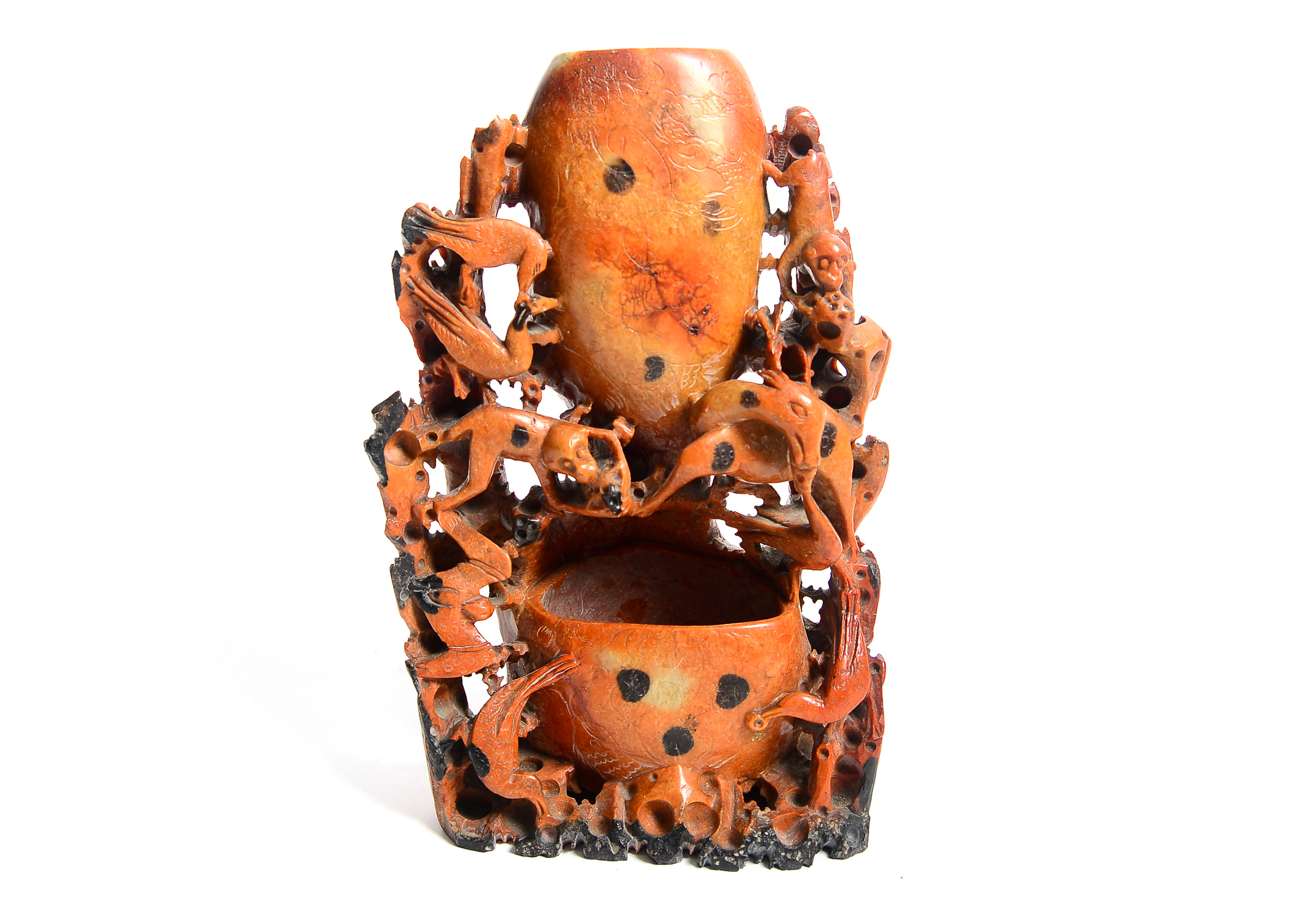 Carved Soapstone Japanese Sculpture