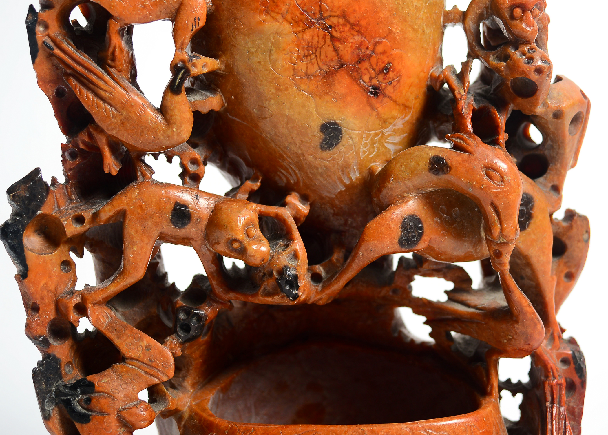 Carved Soapstone Japanese Sculpture