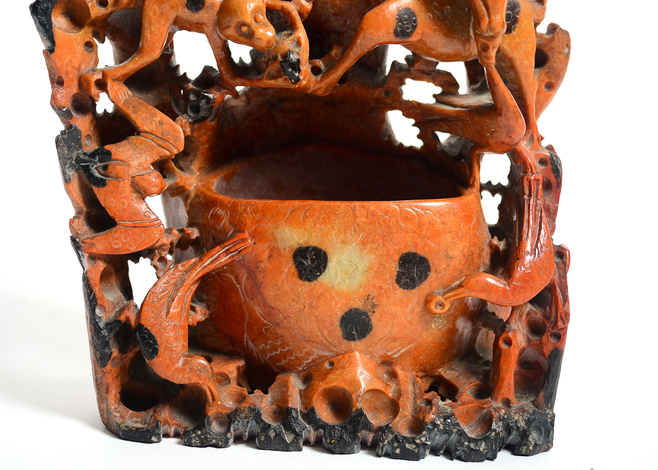 Carved Soapstone Japanese Sculpture