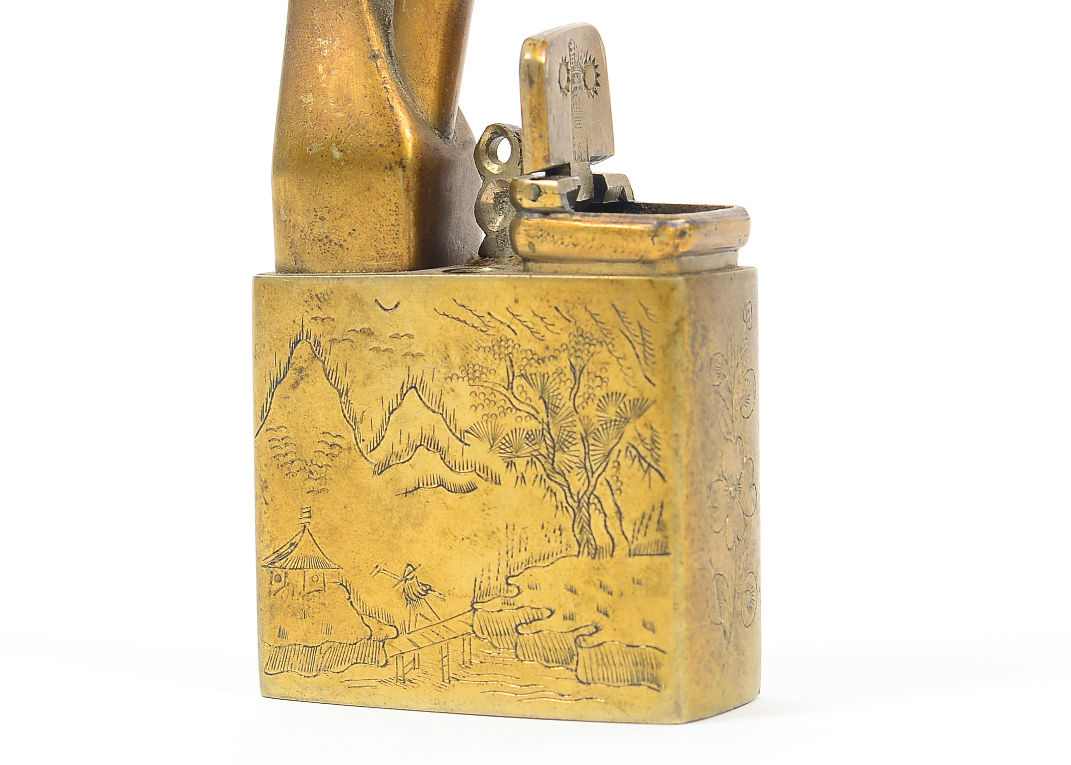 Pair of Brass Incense Holders